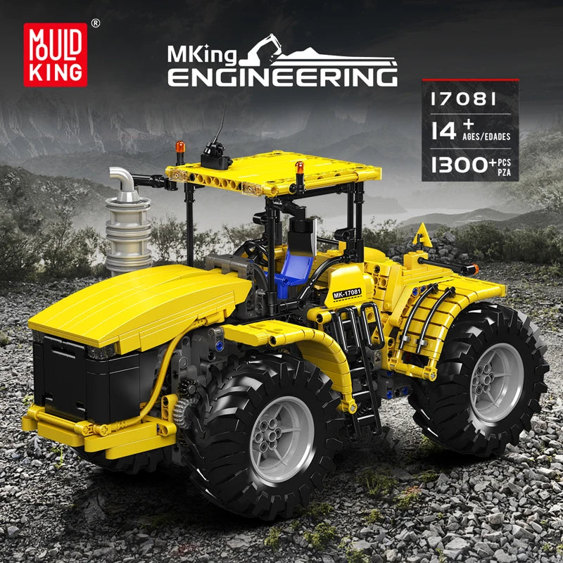 Mould King 17081/17082 Technical Car Toys The RC Challenger Articuated Tractor Building Block Enginerring Truck Brick Kids Gift
