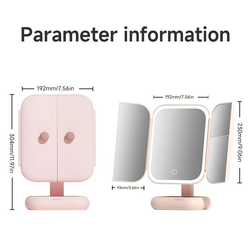 Doco Lab LED Makeup Mirror Magnifying USB Rechargeable 360 Degree