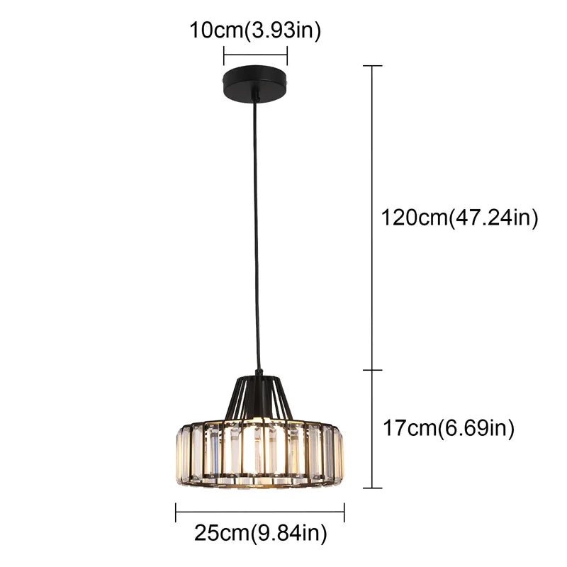 GreeLustr Crystal LED Chandelier Modern Pendant Ceiling Lamp