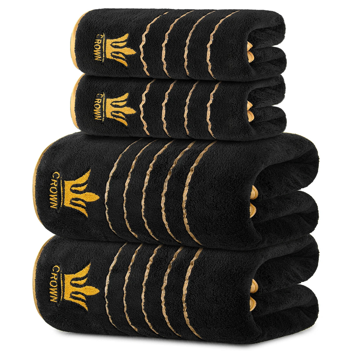 4‑Piece Towel Set, 2 Bath Towels + 2 Hand Towels , Soft & Comfortable, High Water Absorbency, Bathroom Towels