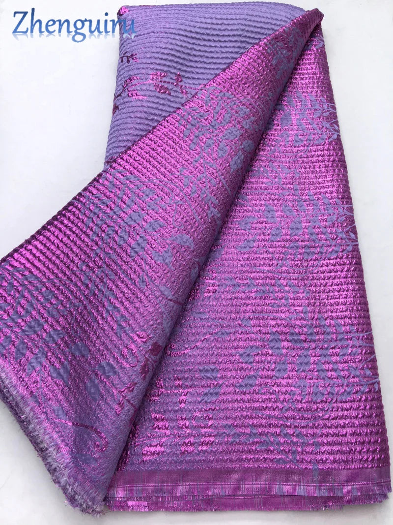 High Quality Nigerian Damask Brocade Lace Fabric For Bride