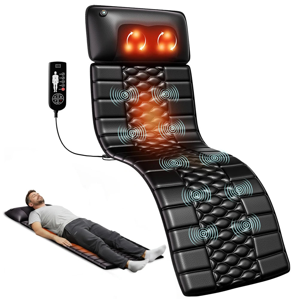 HOMEMASSA Shiatsu Full Body Massage Mat With Heat And Detachable Pad