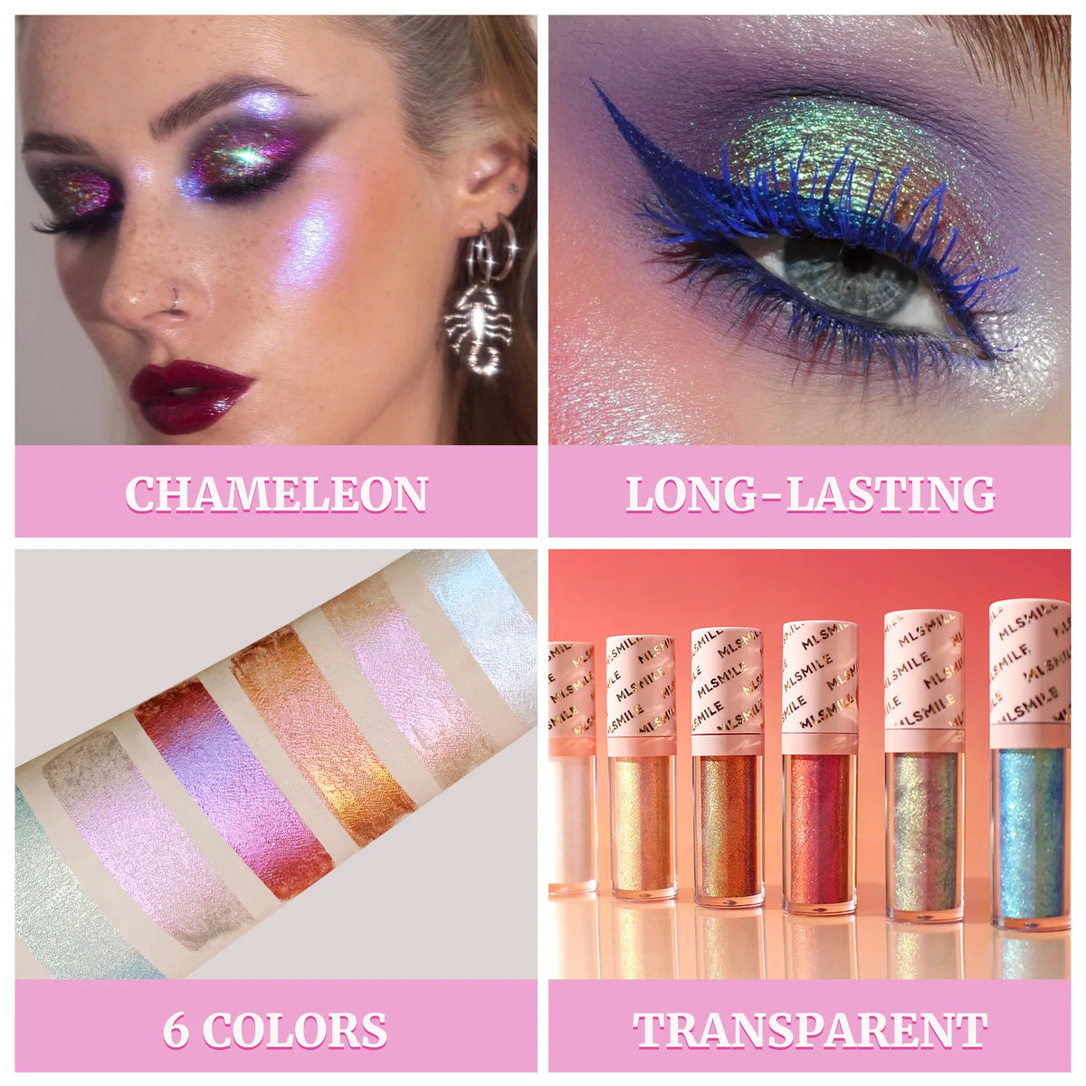 3-Pack Liquid Eyeshadow Set, Metallic Shimmer Highly Pigmented Eye Makeup, Smooth Long-Lasting Blendable Formula for Everyday Glam Party Looks Gift for Women