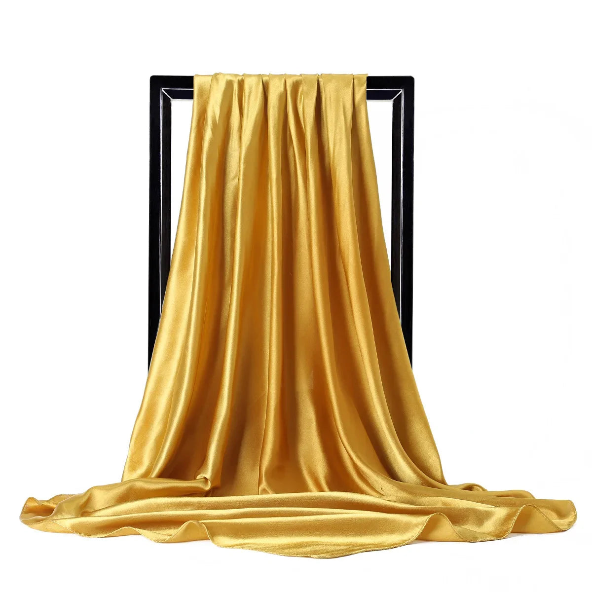 JTVOVO Silk Hijab Scarf Women Satin Solid Bandana Shawl
