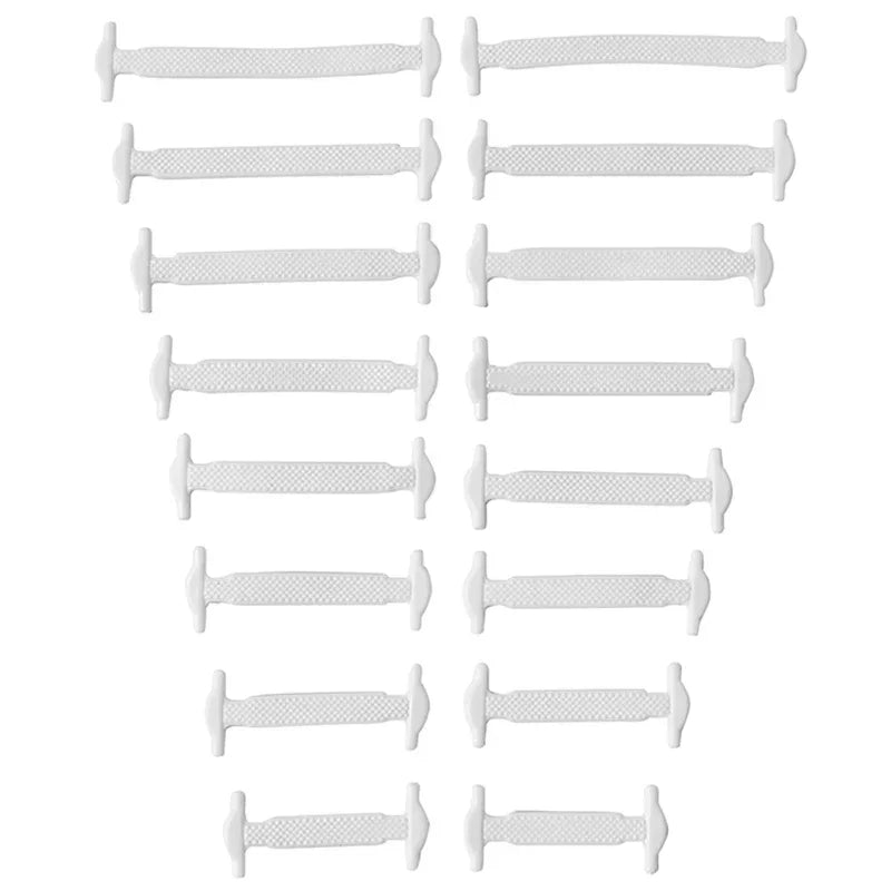 New 16Pcs Elastic Shoe Laces All Sneakers Silicone Stretch Shoelaces Unisex Fashion No Tie Shoelace Rubber Band Shoelaces