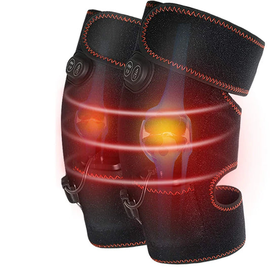 Electric Heated Knee Vibration Massage Pad 3 in 1 Massager