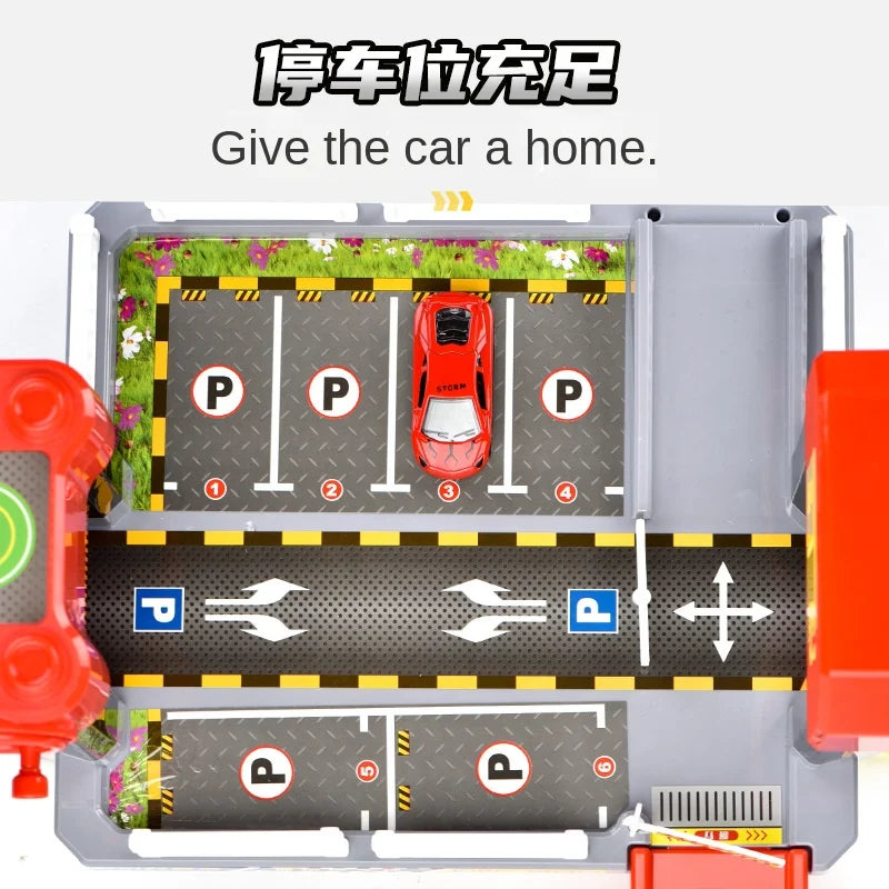 Kmoist Smart City Parking Track Model Cars Interactive Puzzle Set