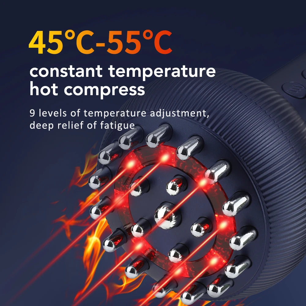 Hailicare Wireless Electric Heated Meridian Brush Massage For Lymphatic Drainage