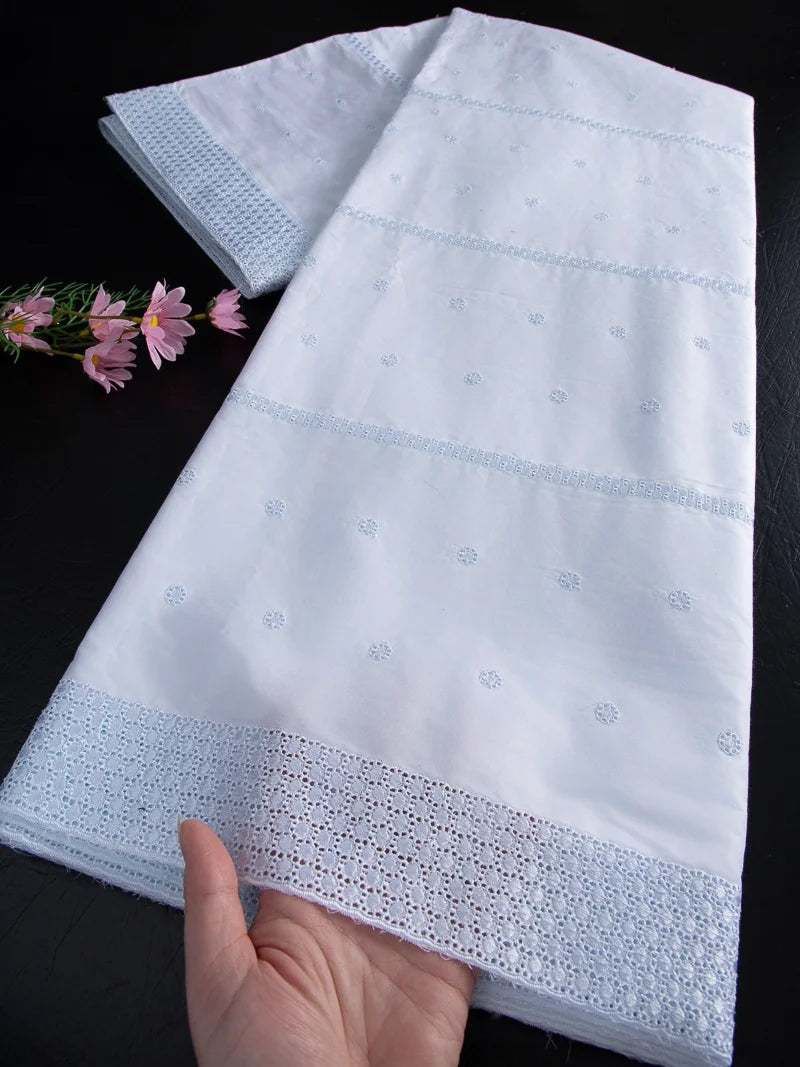JiaDong Nigerian Swiss Lace 5 Yard African Wedding Fabric