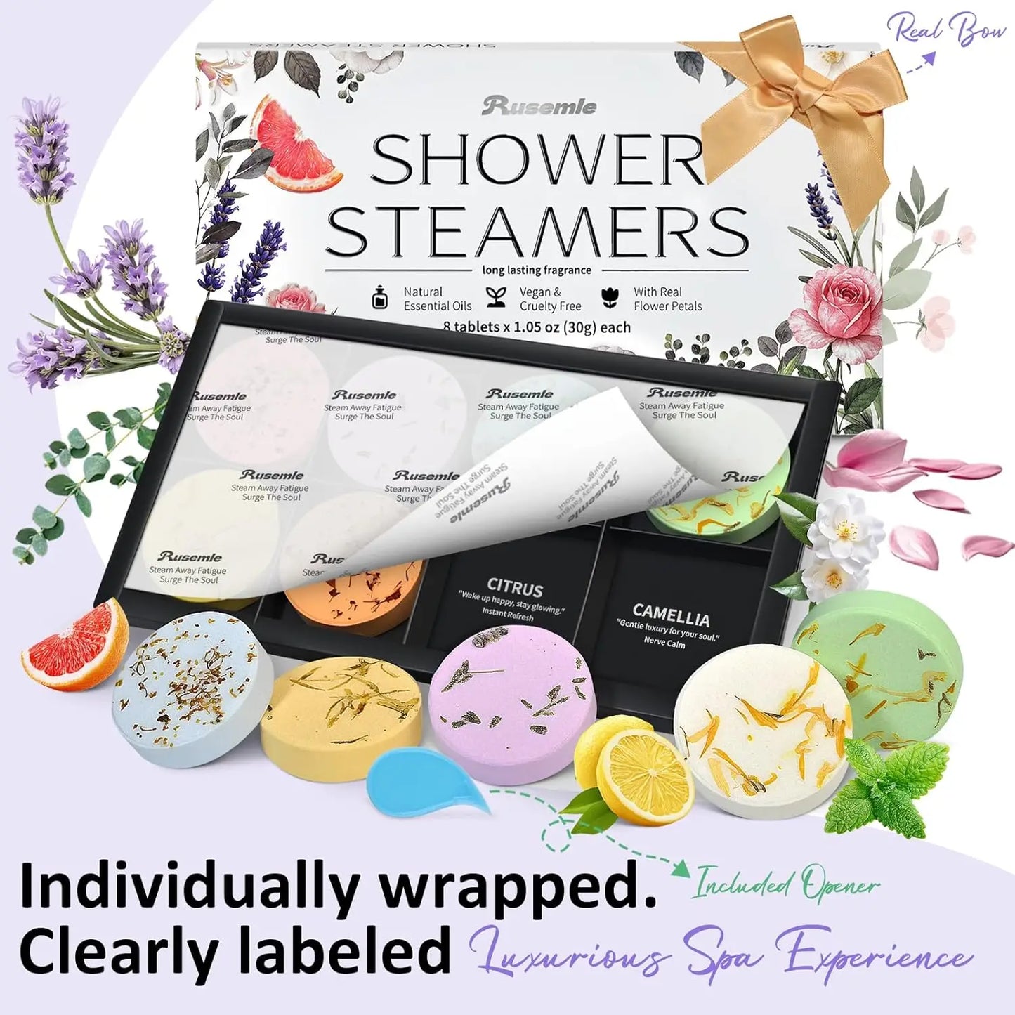 Shower Steamers Aromatherapy Birthday Gifts for Women - 8 Pcs Mothers Day Gifts for Mom Wife Daughter Grandma, Self Care with