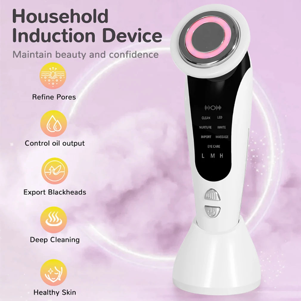 Electric Face Lift Massage with 7 Models 3 Levels Wireless Household Beauty Lift Tightening Vibration Facial Massager Daily Care