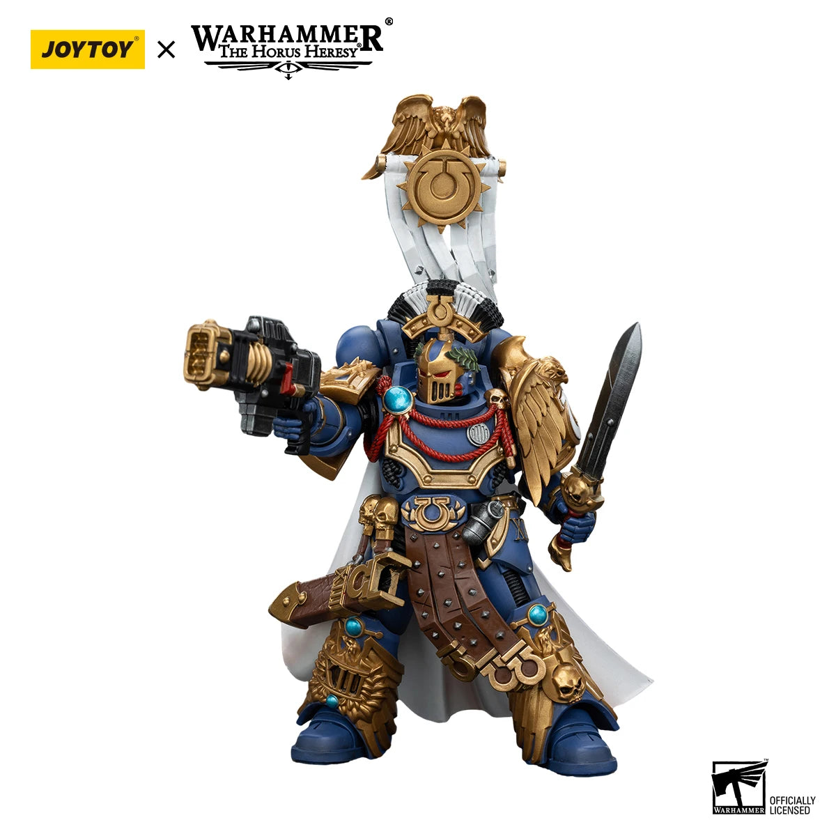 [IN STOCK]JOYTOY Warhammer 30K 1/18 Action Figure Ultramarines Legion Praetor with Power Sword and Volkite Serpenta Model