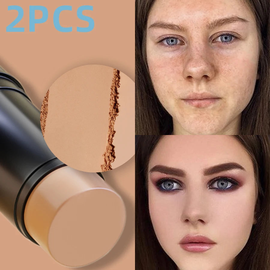 2pcs Face Foudation Concealer Stick Long Lasting Dark Circles Corrector Contour Concearler Pen Korean Makeup for Women Face Cosmetic