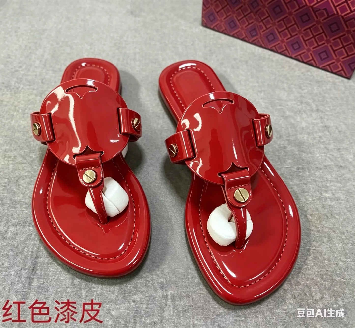 Women's Flat Sandals Summer Fashion Slip-On Slippers Square Toe Open-Toe Design, Suitable for Everyday Women Wear Flat Slippers