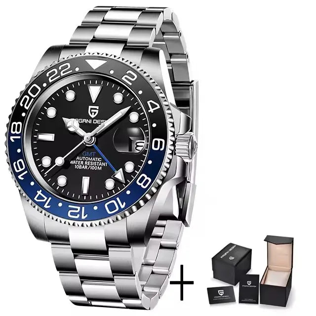 PAGANI DESIGN GMT Men's Luxury Sapphire Automatic Mechanical Watch