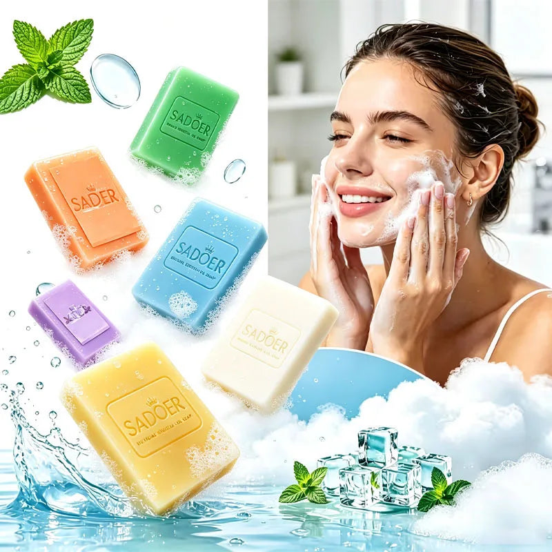 6PCS 4-In-1 Handmade Soap, Face & Body Cleansing, Gentle Cleansing, Moisturizing Care, Making Skin More Hydrated, Delicate And Smooth, Suitable For Daily Face Washing And Full-Body Bathing, Includes: Mint, Sea Salt, Jasmine,