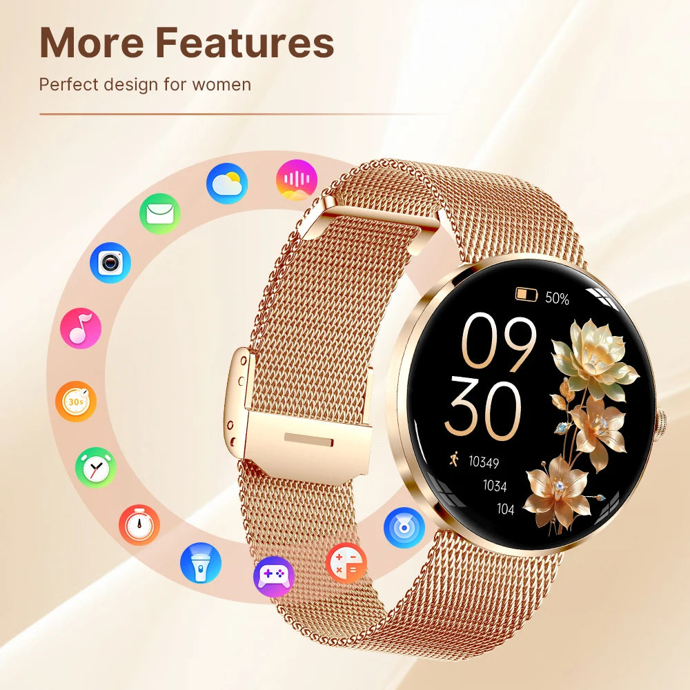 MEVADEN Ultra Thin Stainless Steel Smartwatch With AMOLED Screen
