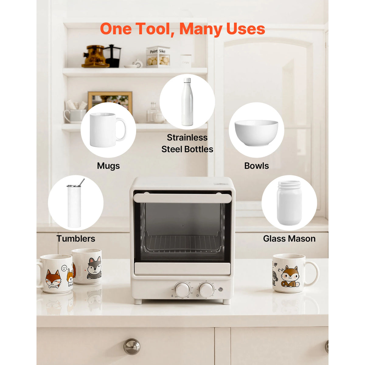 SucceBuy Sublimation Oven Machine for Tumblers Mugs and Bottles