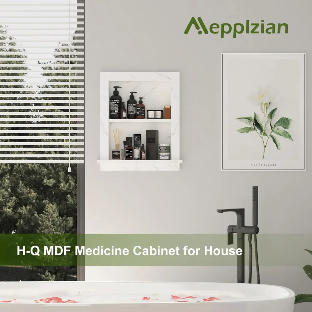 In Wall Recessed Medicine Cabinet With MDF Storage Bathroom