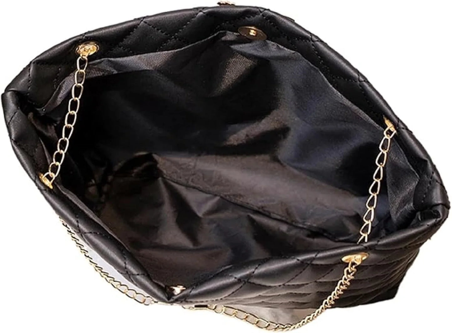 Rhombus Chain PVC Tote Bag For Women Daily Commute