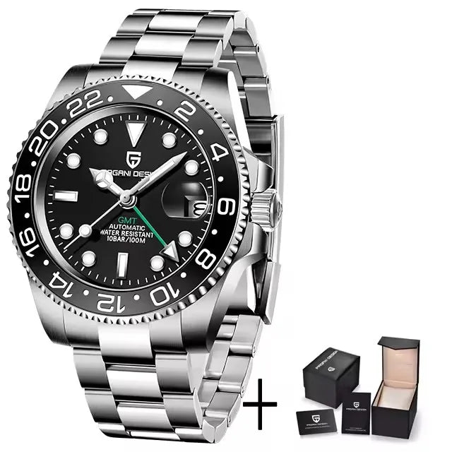 PAGANI DESIGN GMT Men's Luxury Sapphire Automatic Mechanical Watch
