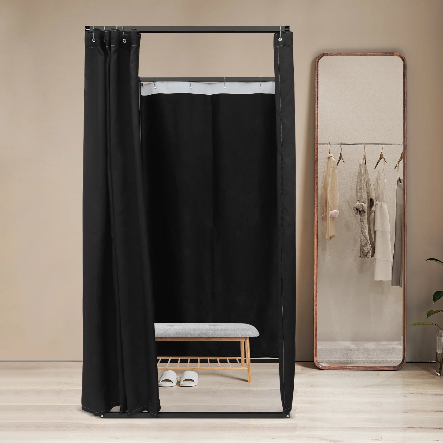 Portable Changing Room for Clothing Store & Outdoor Camping Instant Privacy Tent Shelter for 3-4 People with 35kg Load Capacity