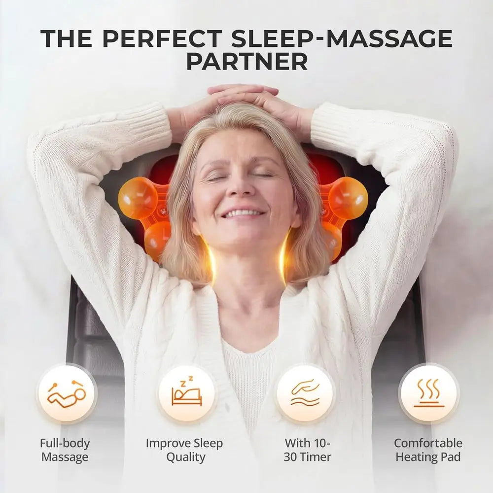 Full Body Shiatsu Massage Mat With Heat Ten Motors