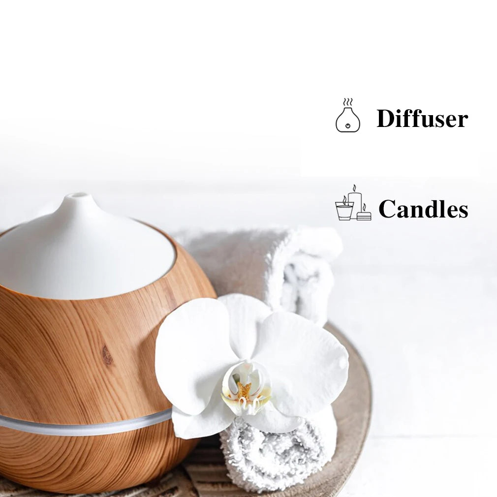 PHATOIL 9pcs Fragrance Oils Gift Set-10ml Coconut & Vanilla Bubble Gum Japanese Magnolia Coffee Aroma Oils For Diffuser Soap Candle Making