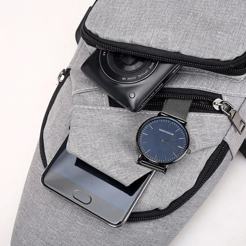 Men's Casual Crossbody Messenger Shoulder Bag With Phone Pocket