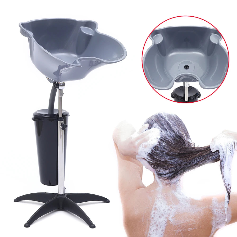 Portable Adjustable Shampoo Bowl Backwash Basin for Beauty Salons