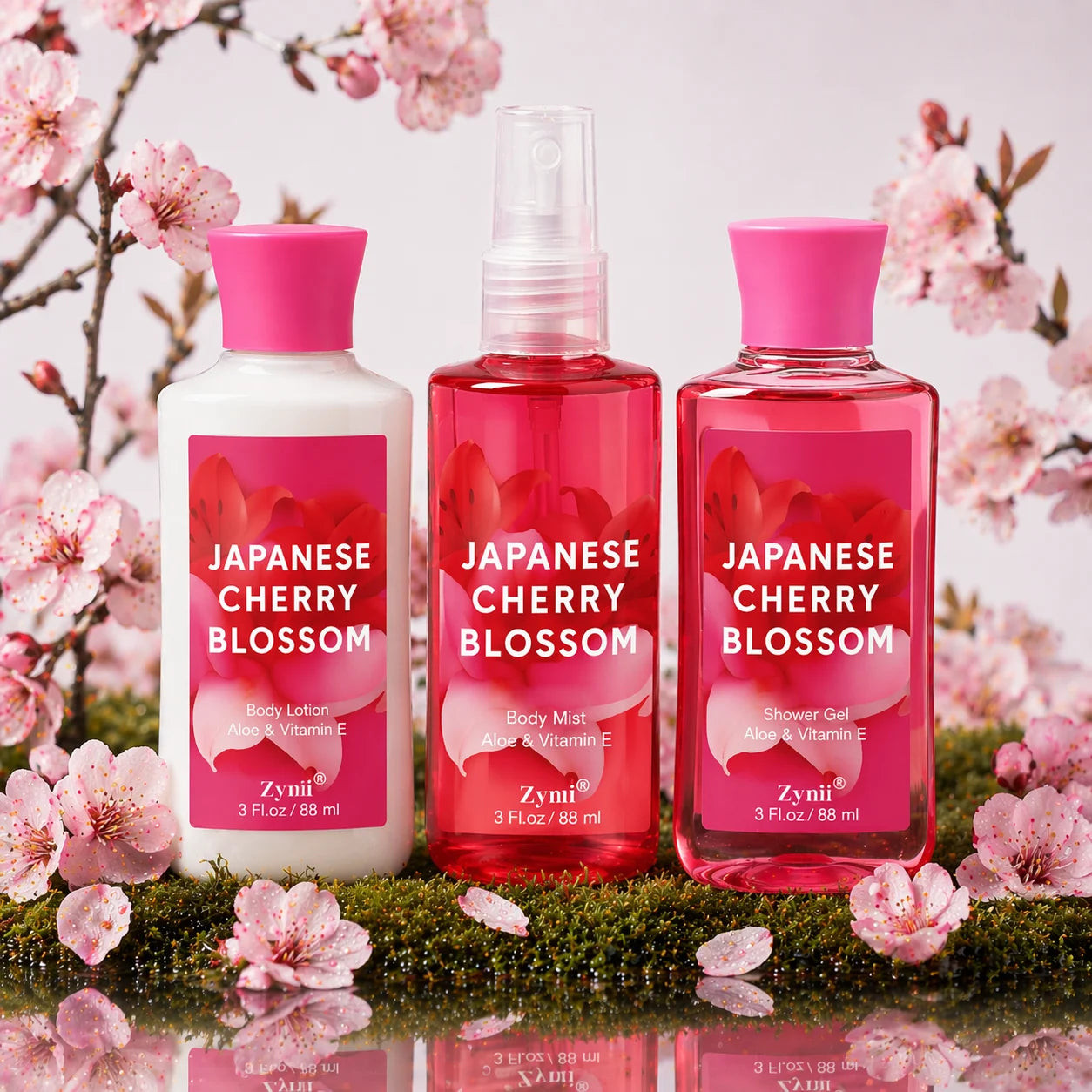 Mother’s Day Gift Set – Travel Bath & Body Kit (88ml Shower Gel, 88ml Body Lotion, 88ml Body Mist) Luxurious Foam, Fresh Deodori