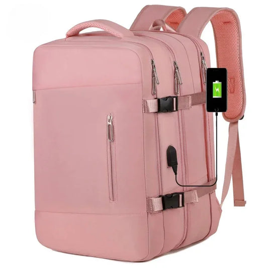 Unisex Travel Backpack With Laptop Compartment And Multiple Pockets