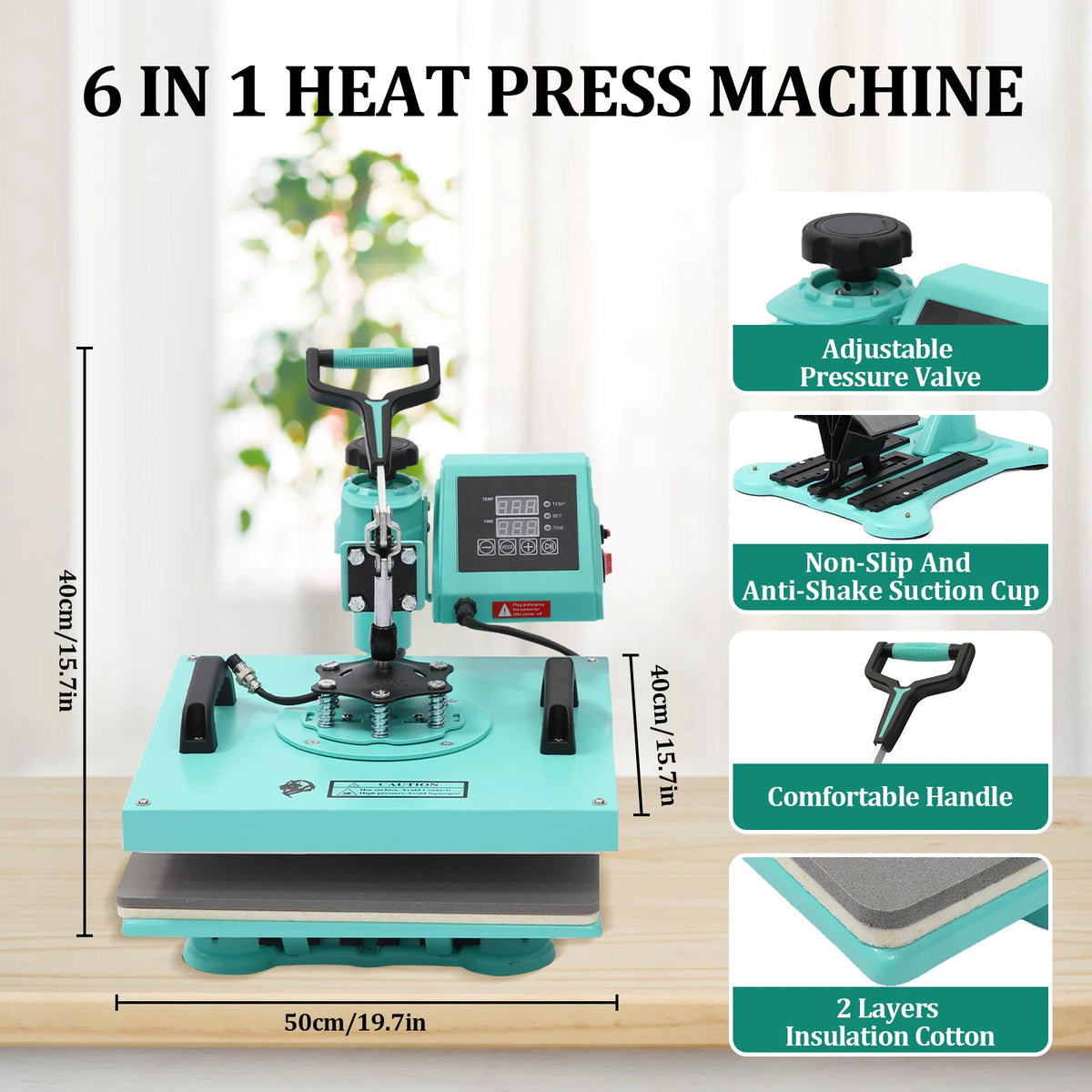 HiMISS 8-in-1 Swing Away Digital Sublimation Heat Press Machine
