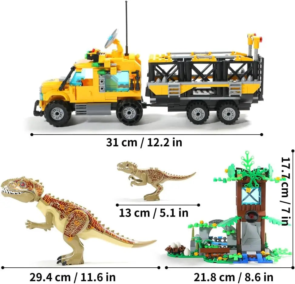 Dinosaurs Building Blocks Set, Dinosaur Toys ,Dinosaur Park World, Birthday Gifts for Boys and Girls (546 Pcs)
