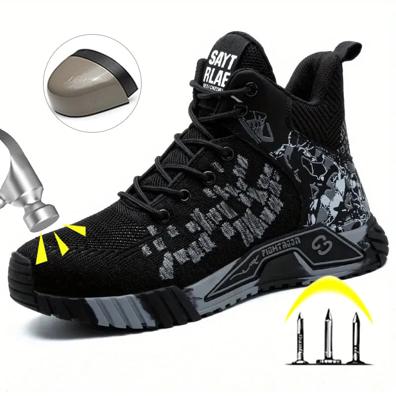 High Top Safety Shoes Men Work Shoes Men Women Work Safety Boots Men's Work Shoes Fashion Security Protective Boots