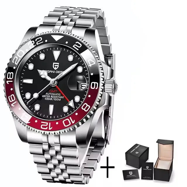PAGANI DESIGN GMT Men's Luxury Sapphire Automatic Mechanical Watch
