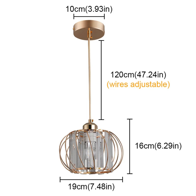 GreeLustr Crystal LED Chandelier Modern Pendant Ceiling Lamp