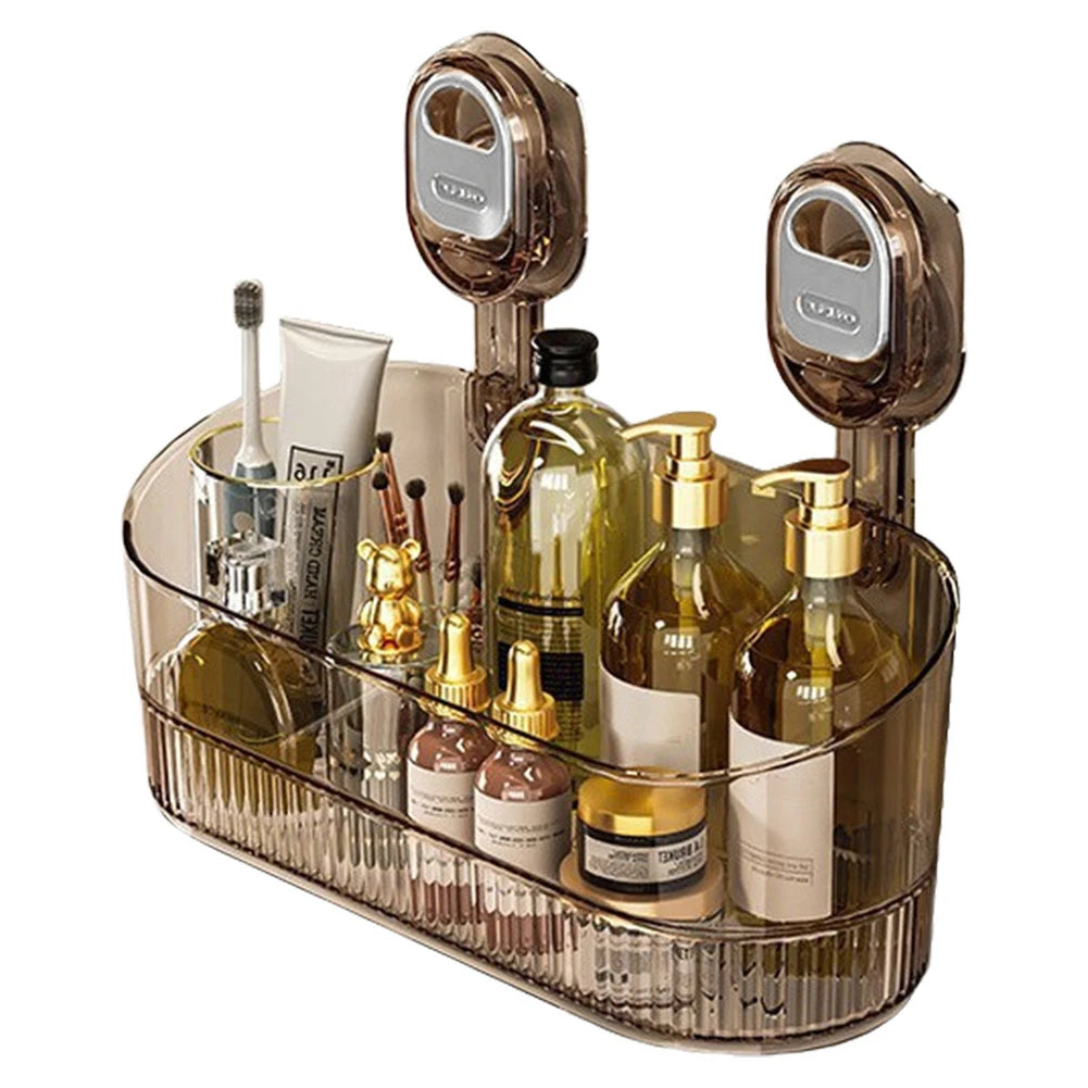 Shunmaii Hanging Shower Shelf With Removable Basket Suction Cup Caddy