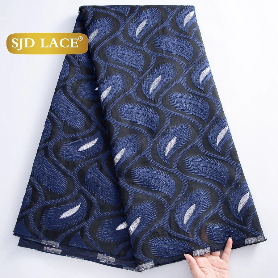 Nigerian Brocade Lace Damask Fabrics African Jacquard For Women Dresses