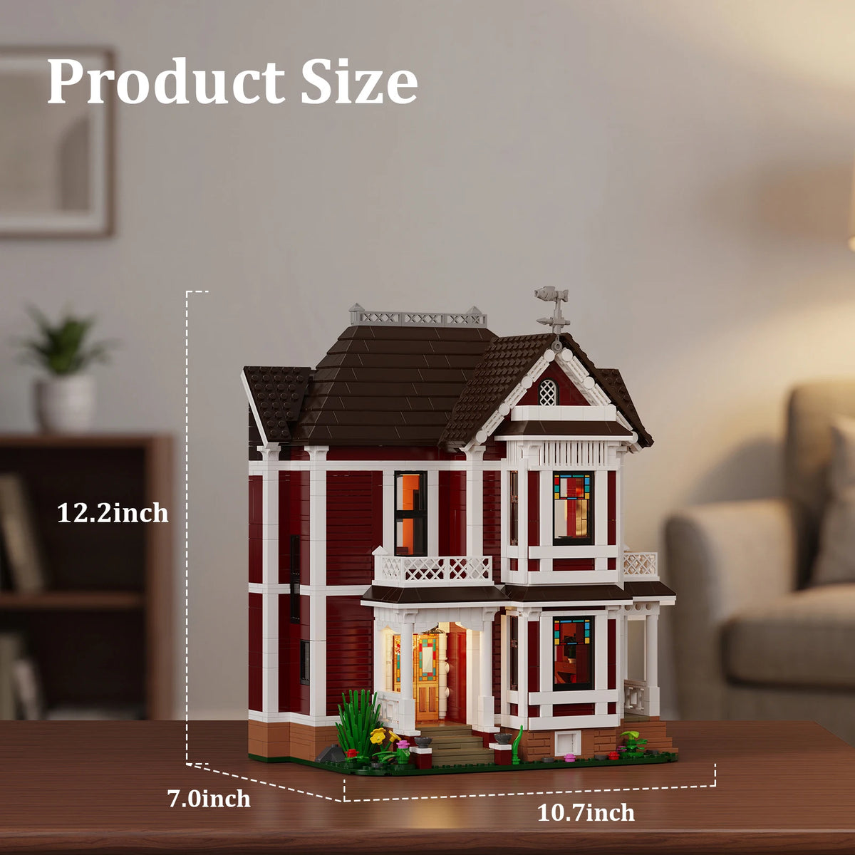 Witch Manor Building Blocks Set Fantasy Magic House Model Desktop Ornament Home Room Decoration Halloween Collectible Gifts for Adult Fans