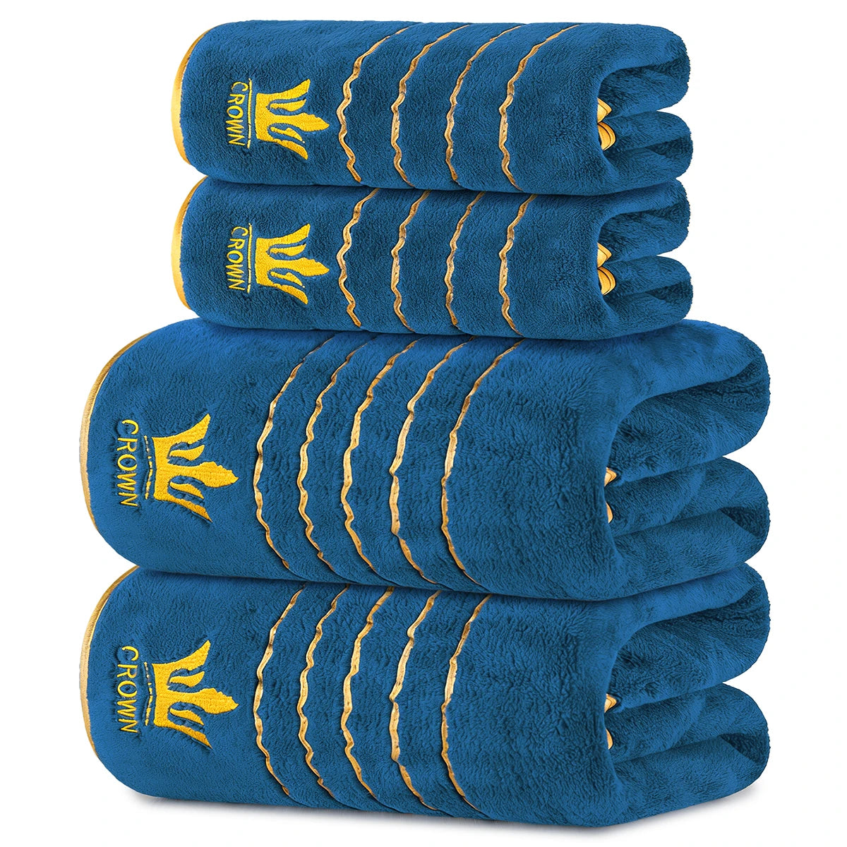 4‑Piece Towel Set, 2 Bath Towels + 2 Hand Towels , Soft & Comfortable, High Water Absorbency, Bathroom Towels