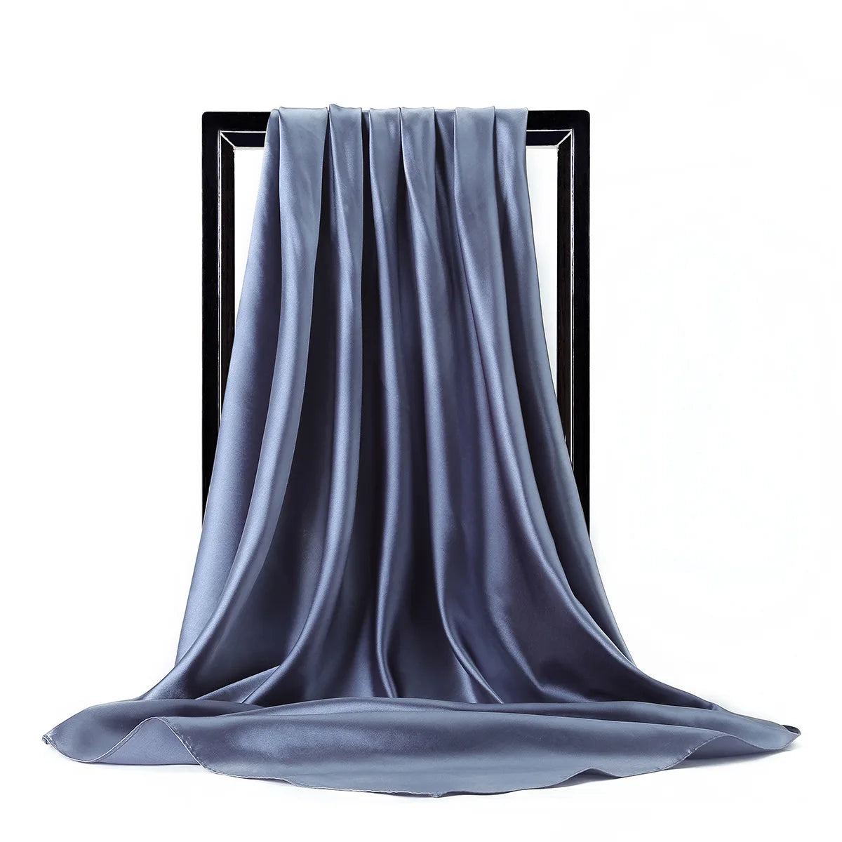 JTVOVO Silk Hijab Scarf Women Satin Solid Bandana Shawl