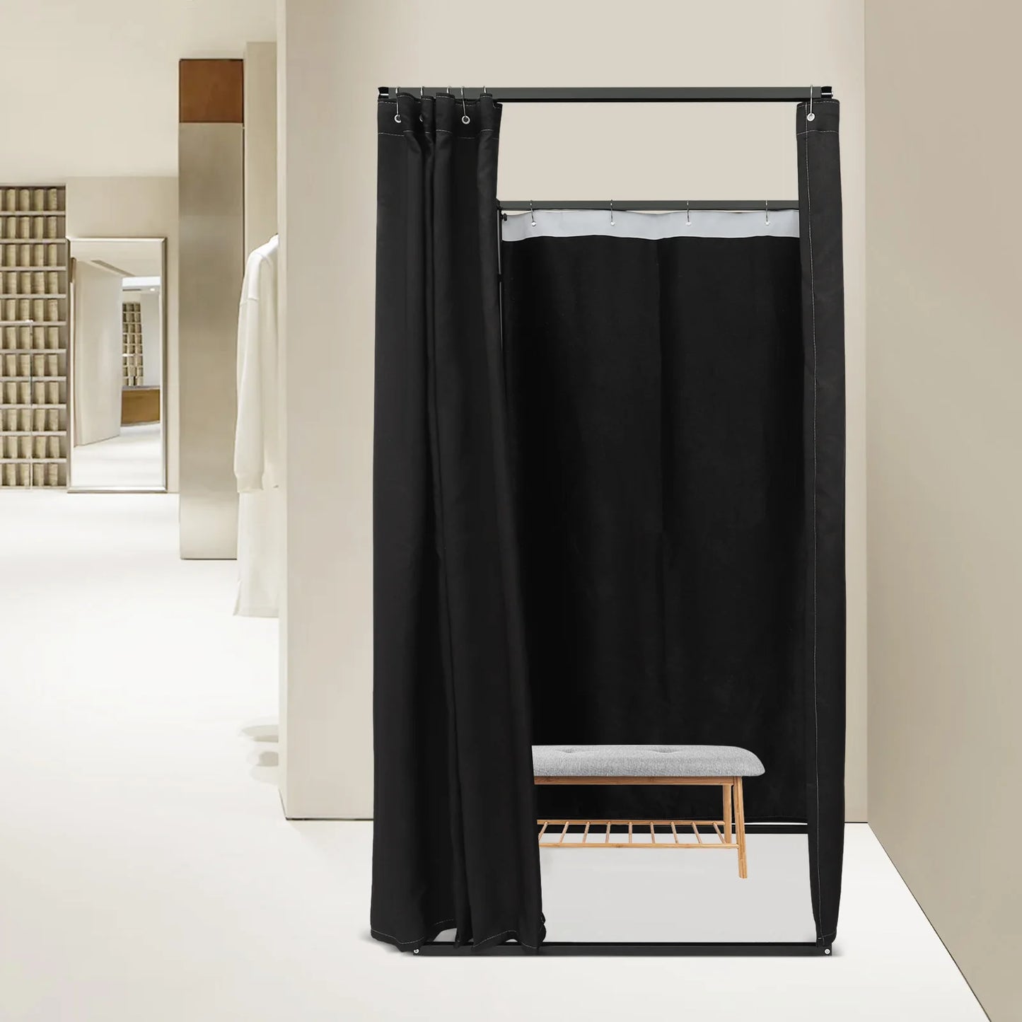 Portable Changing Room for Clothing Store & Outdoor Camping Instant Privacy Tent Shelter for 3-4 People with 35kg Load Capacity
