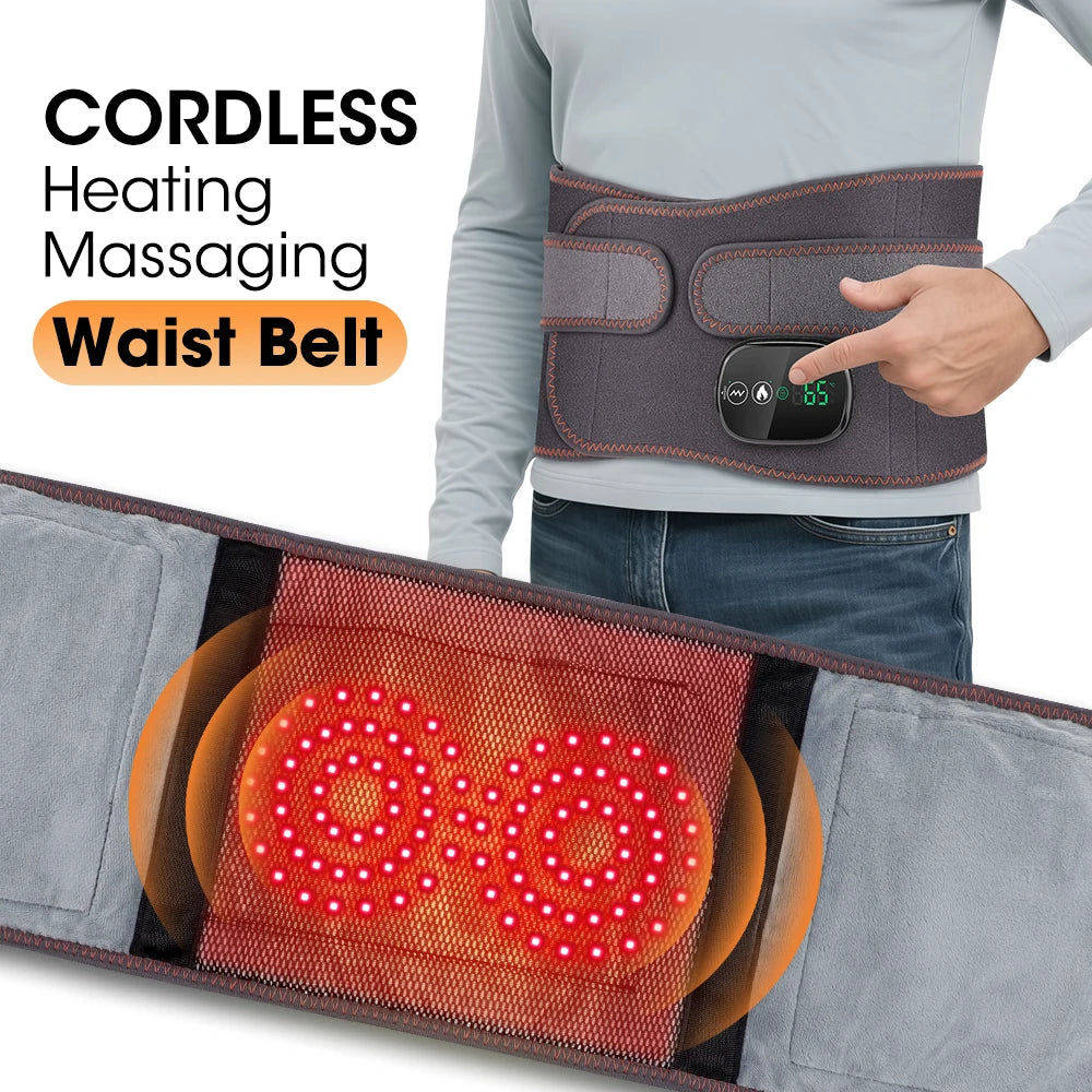 Hailicare Electric Heating Waist Massager Belt With Vibration
