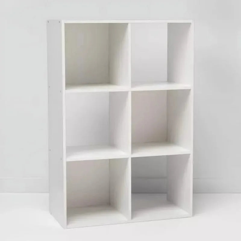 PGY Six Cube Wooden Organizer Shelf Bookcase Storage