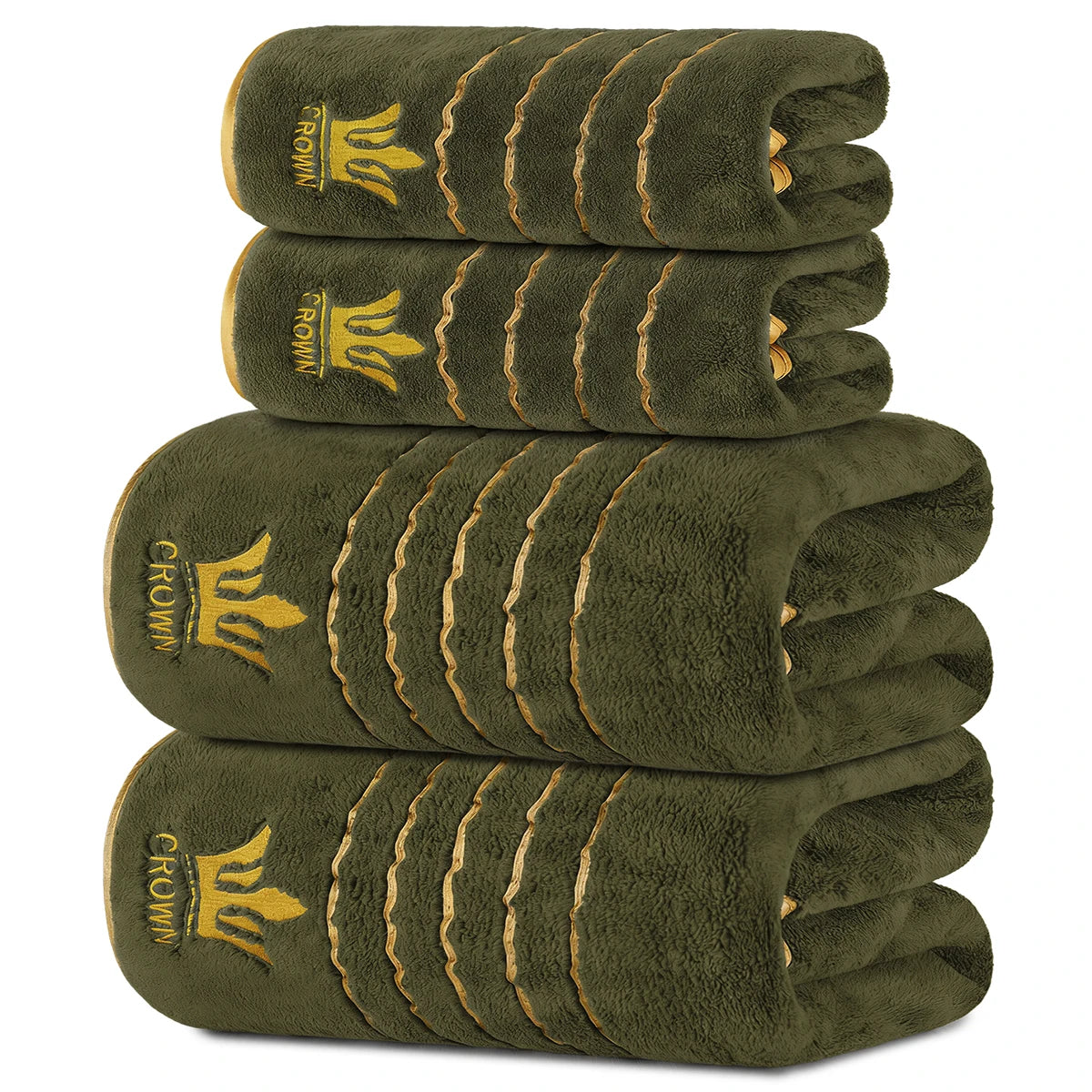 4‑Piece Towel Set, 2 Bath Towels + 2 Hand Towels , Soft & Comfortable, High Water Absorbency, Bathroom Towels