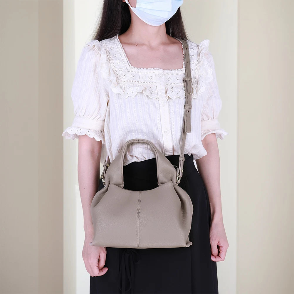 APWIKOGER Soft Cloud Dumpling Clutch Purse With Removable Crossbody Strap