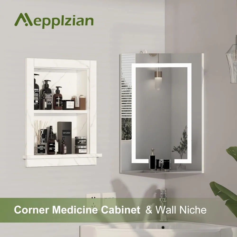 In Wall Recessed Medicine Cabinet With MDF Storage Bathroom