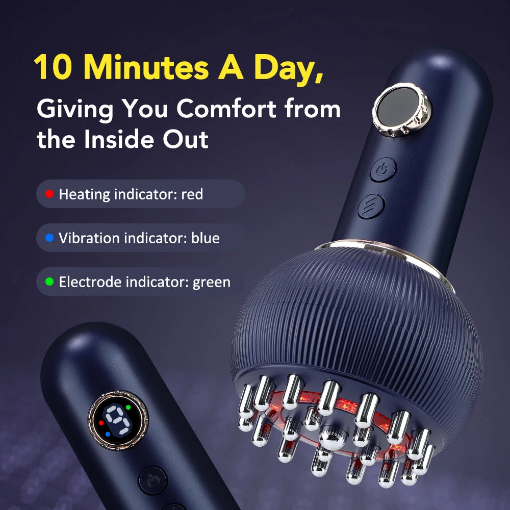 Hailicare Electric Meridian Body Massage Brush Microcurrent Lymphatic Drainage
