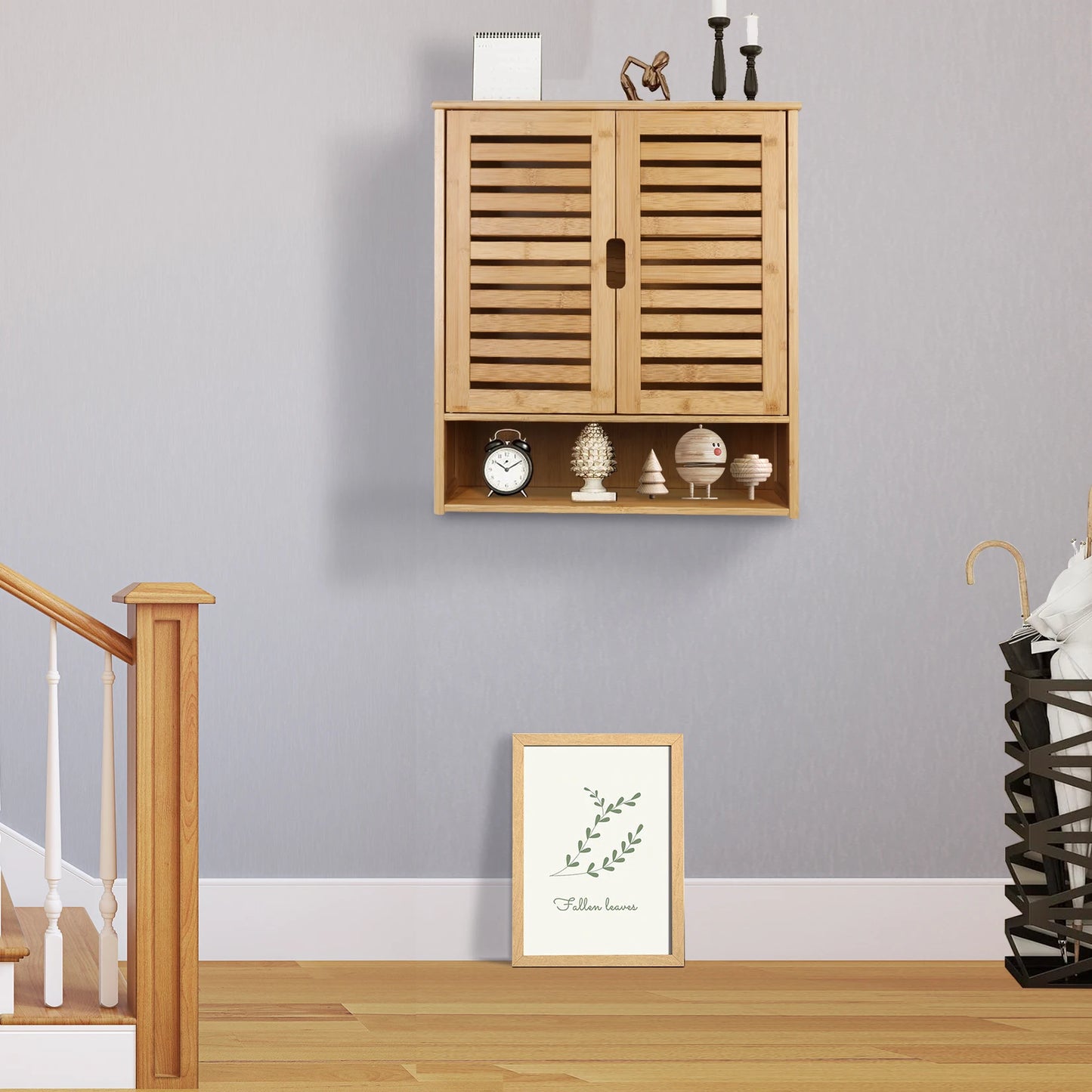Wall Mounted Bathroom Medicine Cabinet With Adjustable Shelves And Doors